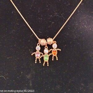 Vintage Avon OS Birthstone Kid Pendants 1980s